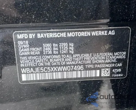 WBAJE5C5XKWW07496